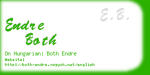 endre both business card